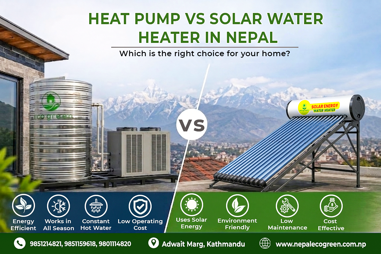 Heat Pump VS Solar Water Heater In Nepal